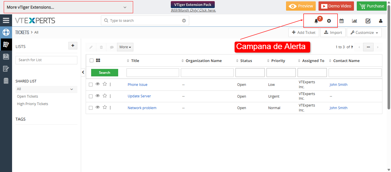 La extensión Macros de Vtiger CRM permite automatizar tareas manuales como llamadas de seguimiento, correos electrónicos y creación de registros con un solo clic